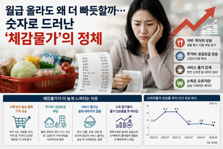 월급 올라도 왜 더 빠듯할까…숫자로 드러난 ‘체감물가’의 정체 5 체감물가 사진