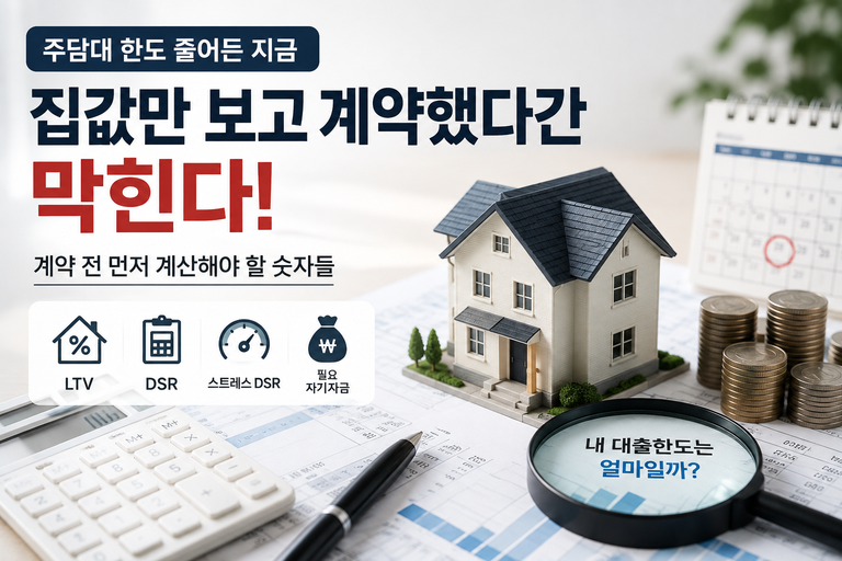 집값만 보고 계약했다간 막힌다…주담대 한도 줄어든 지금, 먼저 계산할 숫자 5 주담대 사진