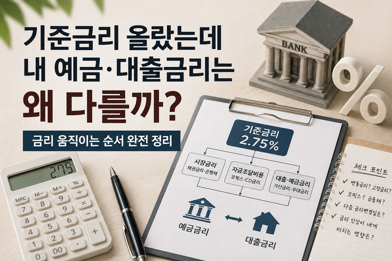 기준금리 올랐는데 내 예금·대출금리는 왜 다를까…금리 움직이는 순서 1 기준금리 사진