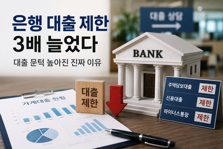 은행 대출 제한 3배 늘었다…대출 문턱 높아진 진짜 이유 9 은행대출 사진