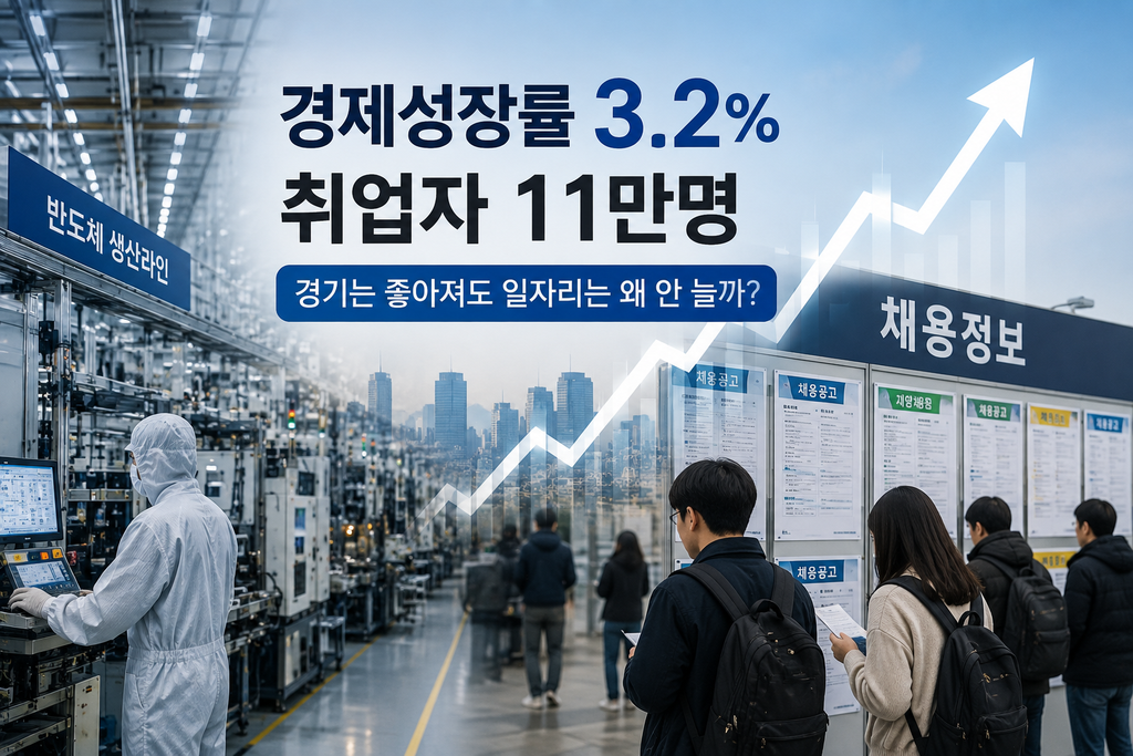 경제성장률 3.2%인데 취업자는 11만명…경기가 좋아져도 일자리 안 느는 이유 1 image 178