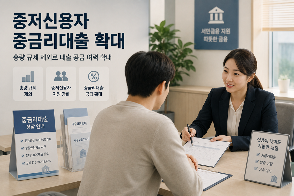 중저신용자 대출 총량 규제서 빠진다…2금융권 대출 문턱 낮아질까 2 image 182