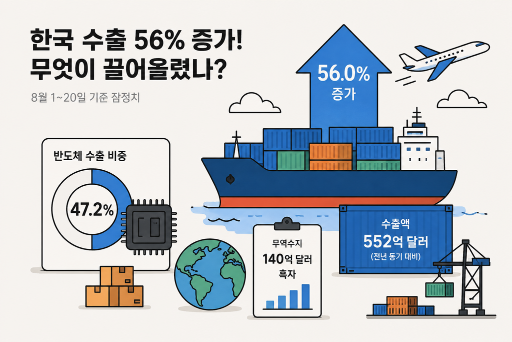 수출 56% 늘었는데 절반이 반도체…한국 수출 호황에서 봐야 할 숫자 1 image 187