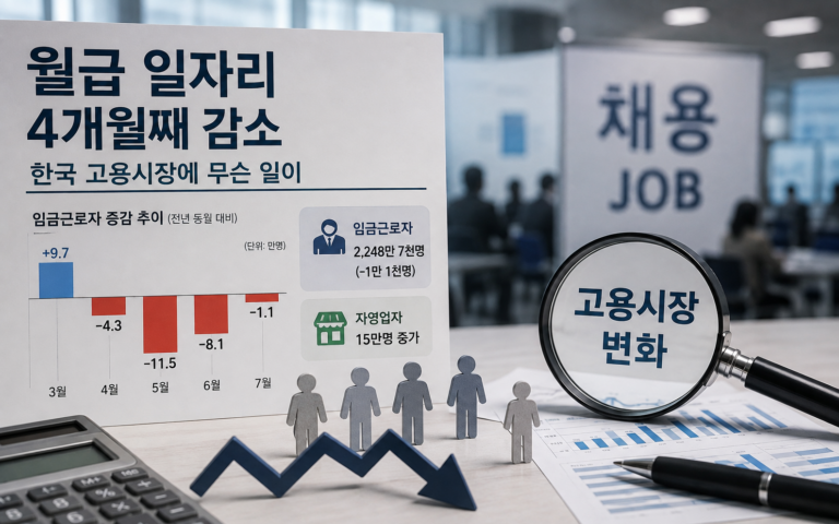 월급 일자리 4개월째 감소…한국 고용시장에 무슨 일이 9 월급일자리 사진1