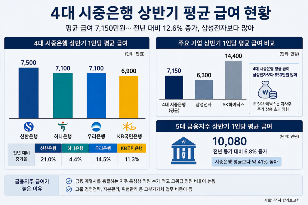 시중은행 평균 급여 7150만원…삼성전자보다 많았다 2 image 79
