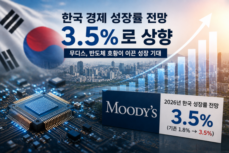 한국 경제 성장률 3.5%로 확 올렸다…무디스가 반도체에 주목한 이유 7 한국경제 성장률 사진